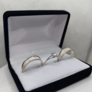 Alianzas combinadas plata 925 y Oro 9K