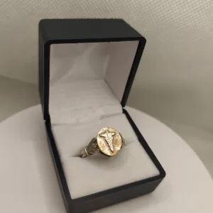 Anillo Profesion Medicina Báculo
