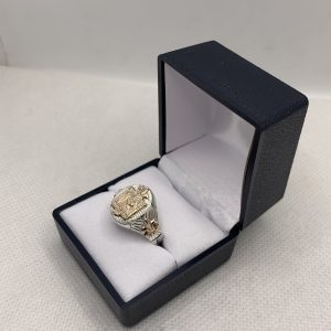 Anillo profesión policía con apliques