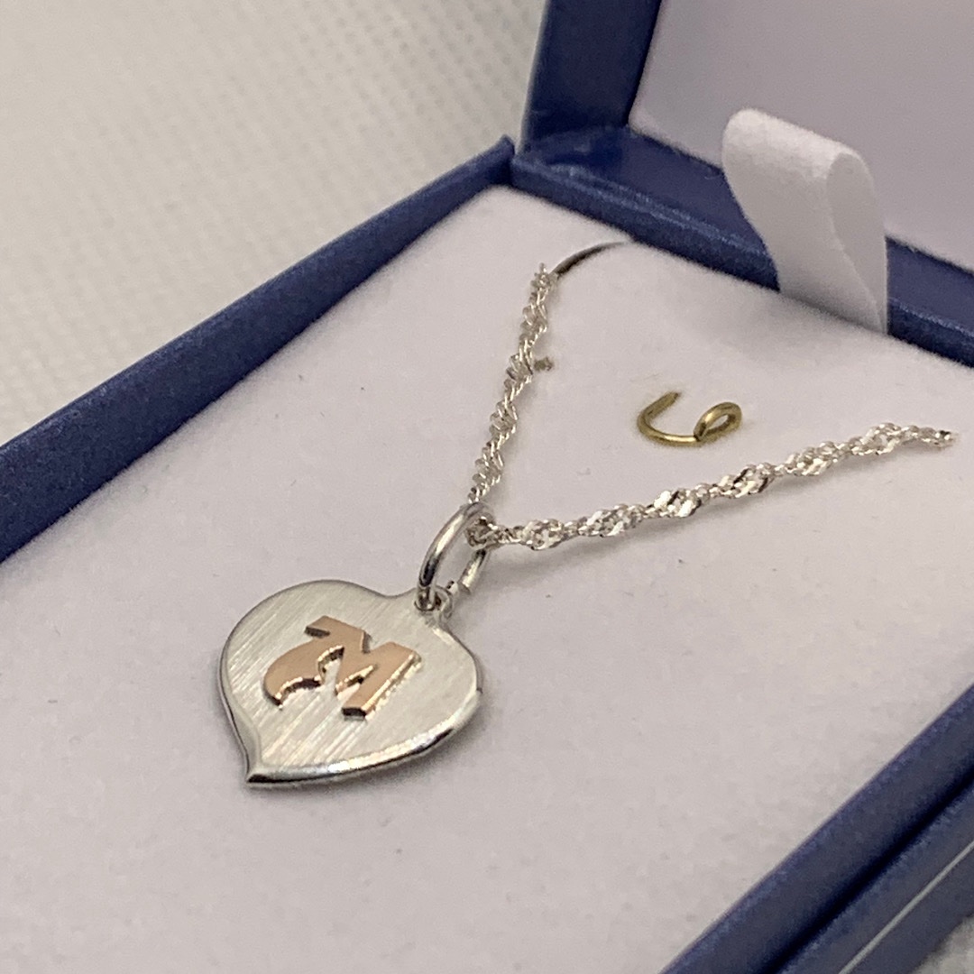 Dije Plata y oro personalizado con cadena