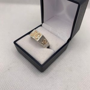 Anillo mesa 8x12 Plata y oro