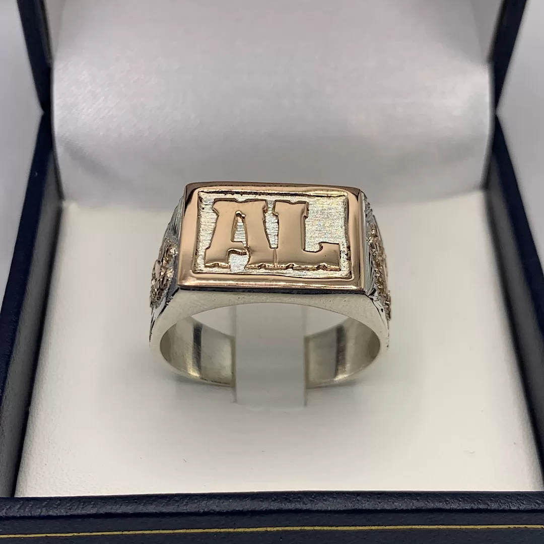 Anillo Plata y oro personalizado