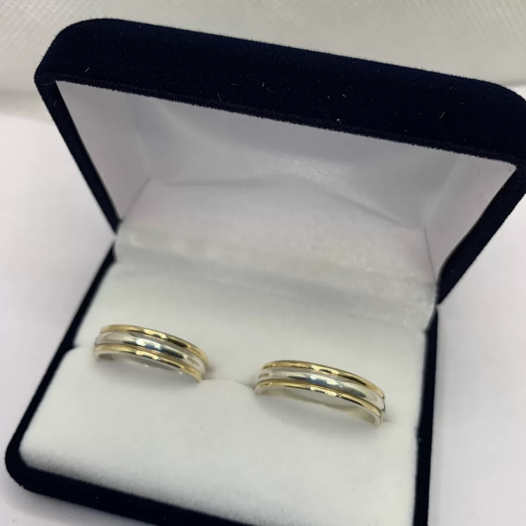 Alianzas combinadas plata 950 y oro 10K