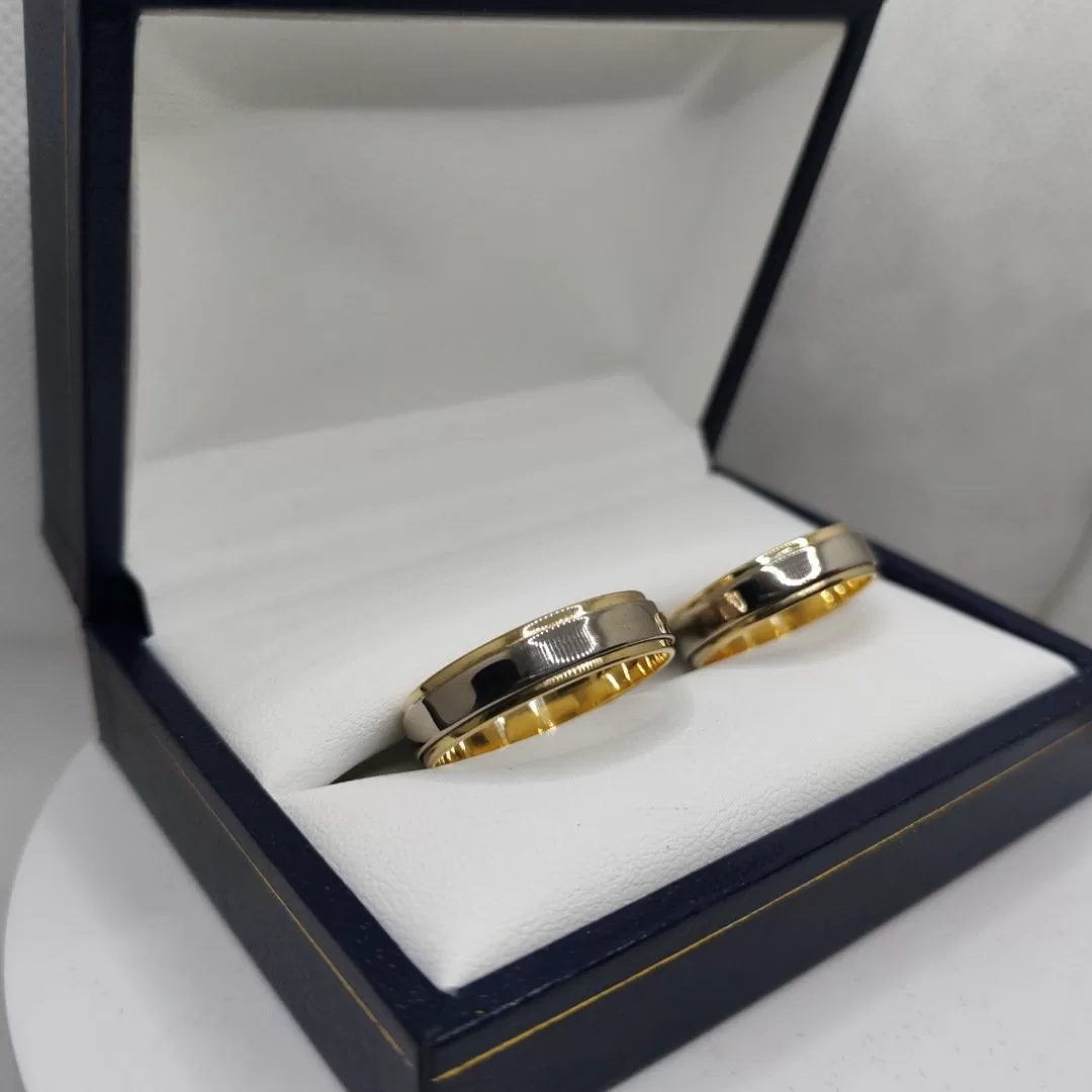 Alianzas bi Color ORO 18K, 6mm