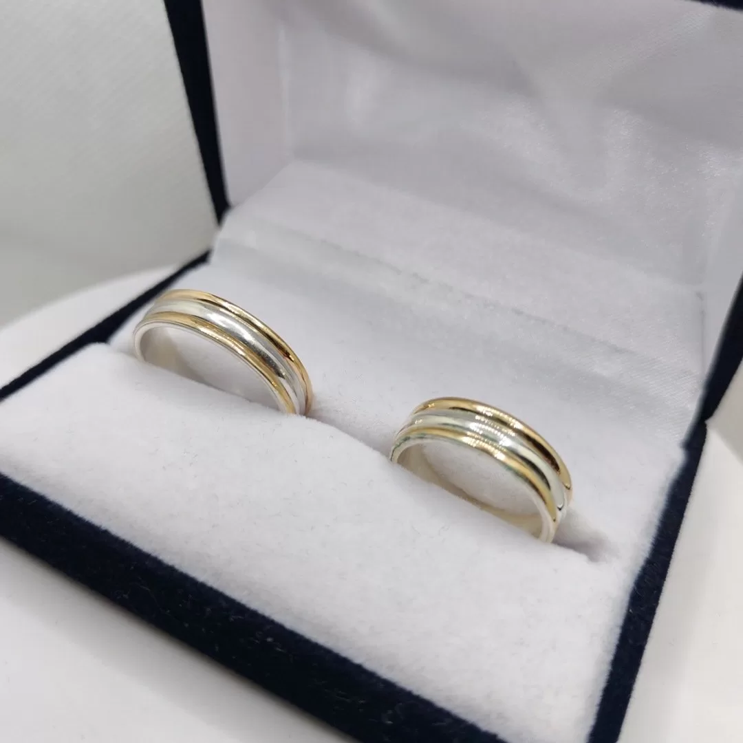 Alianzas combinadas plata 950 y oro 10K