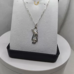 Cadena y dije plata 925 nácar